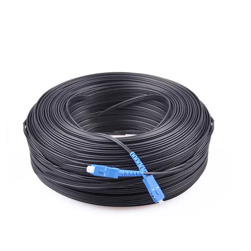 FTTH Indoor 1 Core Drop Cable Fiberoptik patch kabeli SC-SC